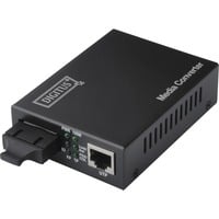 Fast Ethernet Medienkonverter RJ-45 auf SC-Duplex schwarz