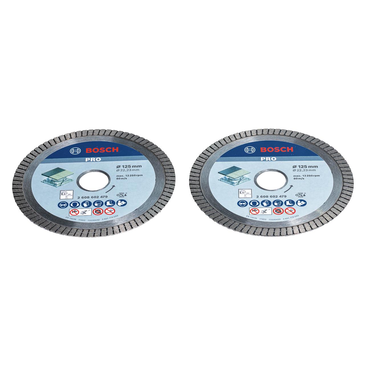 Bosch Professional Zubehör Blau Zubehör 061599766Z Diamantschleifscheibe 125 mm Fliesen Duopack (60066616)