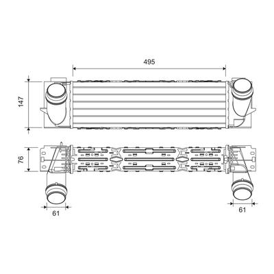 VALEO Ladeluftkühler 818252 für BMW