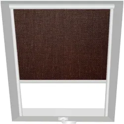 Wellker Verdunkelungsrollo Dunkelbraun 1051, 54x98 cm (5/9), 617,Aluminiumschiene,Manuell,Roto