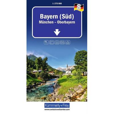 Kümmerly+Frey Regional-Strassenkarte 8 Bayern Süd 1:275.000, Sonstige von , Kümmerly+Frey, 978-3-259-30067-1