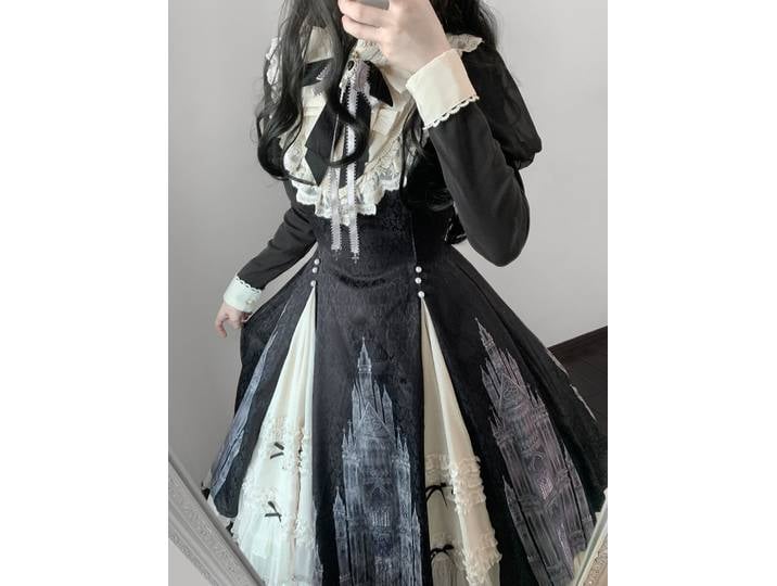 OothStar-Robe Lolita élégante à manches longues, robe gothique rétro, cloche d'église originale et authentique, printemps et automne, nouveau