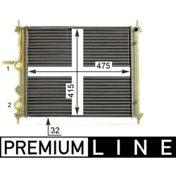 Kühler Motorkühlung MAHLE CR 1998 000P für Fiat Multipla