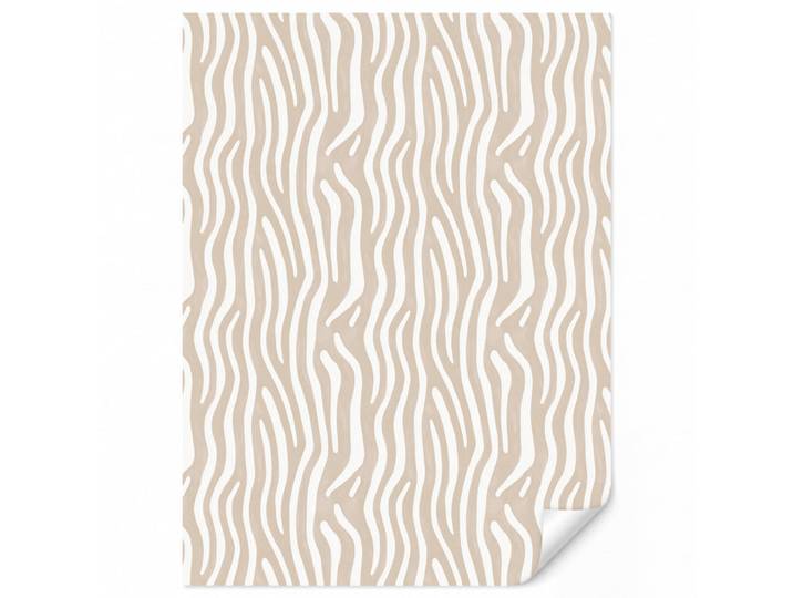 OnlyWow Tapete - Abstrakt - Zebra - Beige - 220x300 cm, Papier, Rechteckig, 220x300 cm, Tapeten & Wandverkleidungen, Vliestapeten
