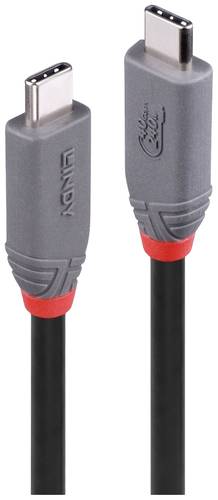 LINDY USB-C Kabel USB4 USB-C Stecker 2.00m Schwarz 36958
