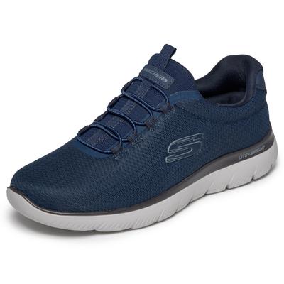 Slip-On Sneaker SKECHERS "SUMMITS-CORLEN", Herren, Gr. 48,5, navy, Textil, Schuhe, Schlupfschuh, Halbschuh, Freizeitschuh, Maschinenwäsche