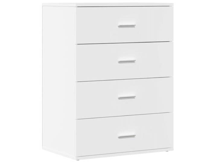 KGHFDVB Sideboard Weiß 60x39x80 cm Holzwerkstoff Stabil, Feuchtigkeitsbeständig, Leicht zu Reinigen, Viel Stauraum für Zeitschriften und Bücher