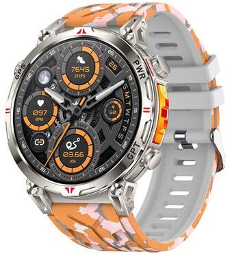 Shopalltechgadgets Bluetooth Calling Smartwatch With Fitness Tracker And Long Battery Life camouflage Orange