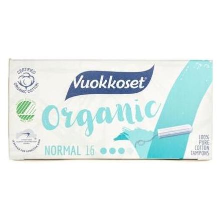 Vuokkoset 100 % BIO, Tampons Normal, 16 Stk (16x, Normal) (VUK9252)