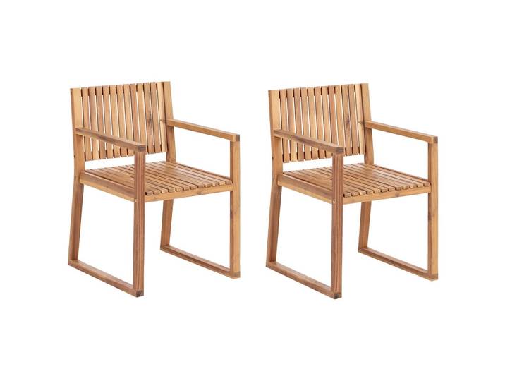 GARTENSTUHL 2er-Set Heller Holzfarbton SASSARI Sassari II