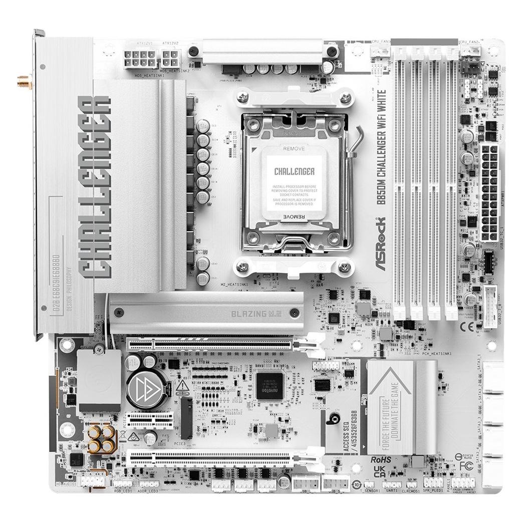AsRock B850M Challenger WiFi White (AM5, AMD B850, mATX) (90-MXBU50-A0UAYZ)