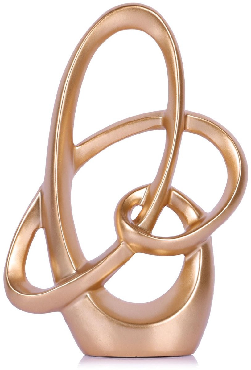 Unyqoos Elegante gouden kunstsculptuur voor moderne interieurdecoratie