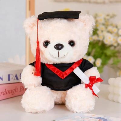 Uplifted Finds Dr Bear 25cm Graduation Plush Toy white red