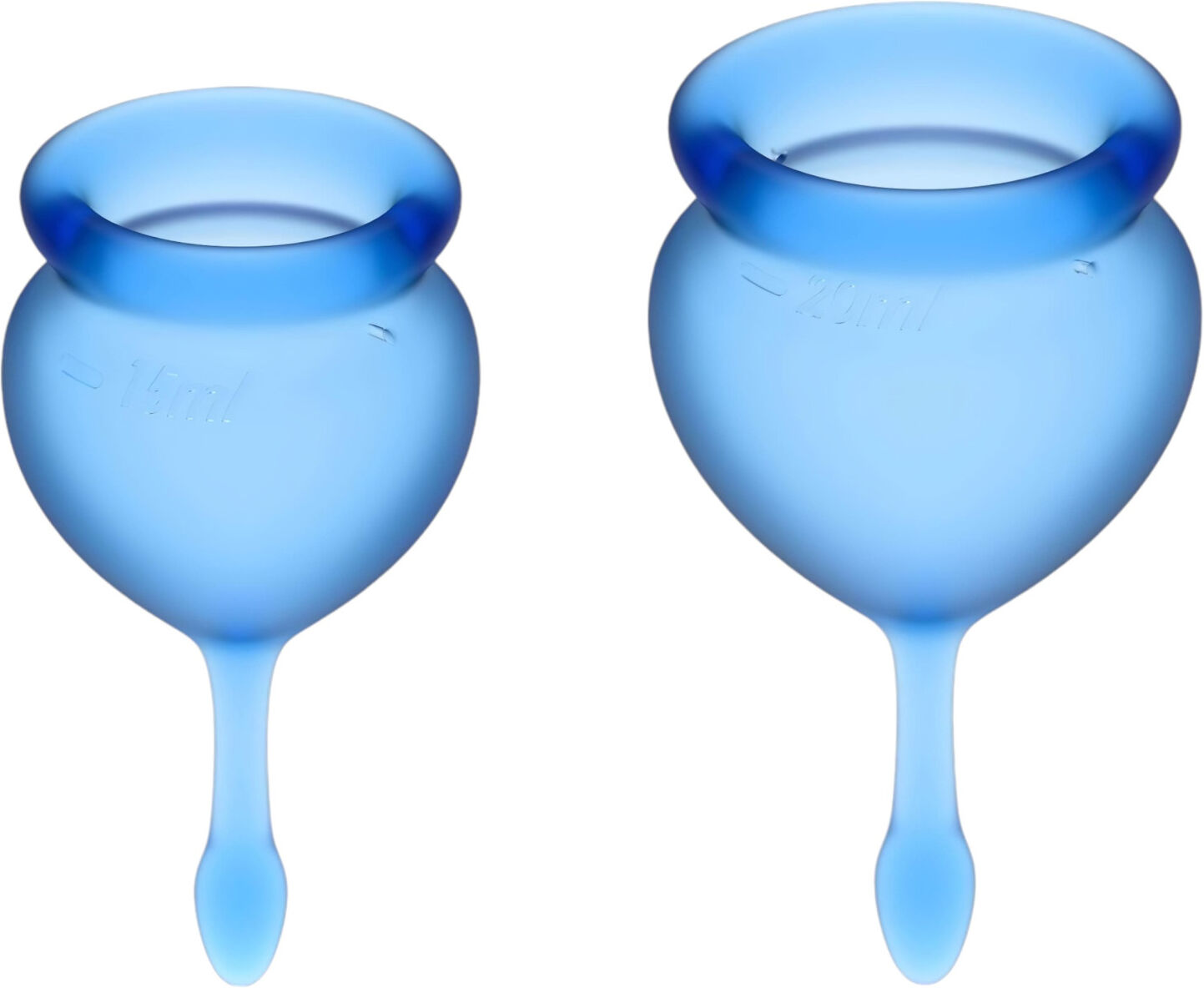 Satisfyer Feel Good - silicone menstrual cup set (blue, set of 2)