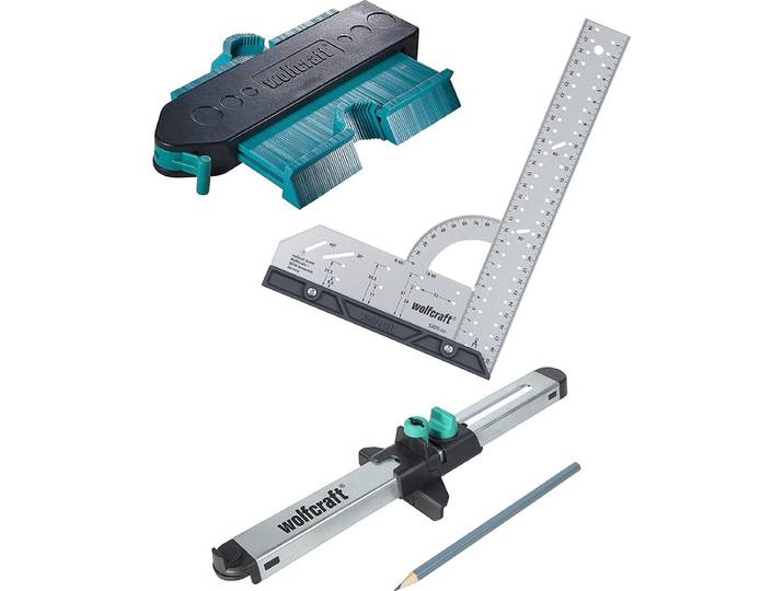 wolfcraft - Laminaat Legset - Contourmal - Laminaatinpasser - Winkelhaak - 6976000