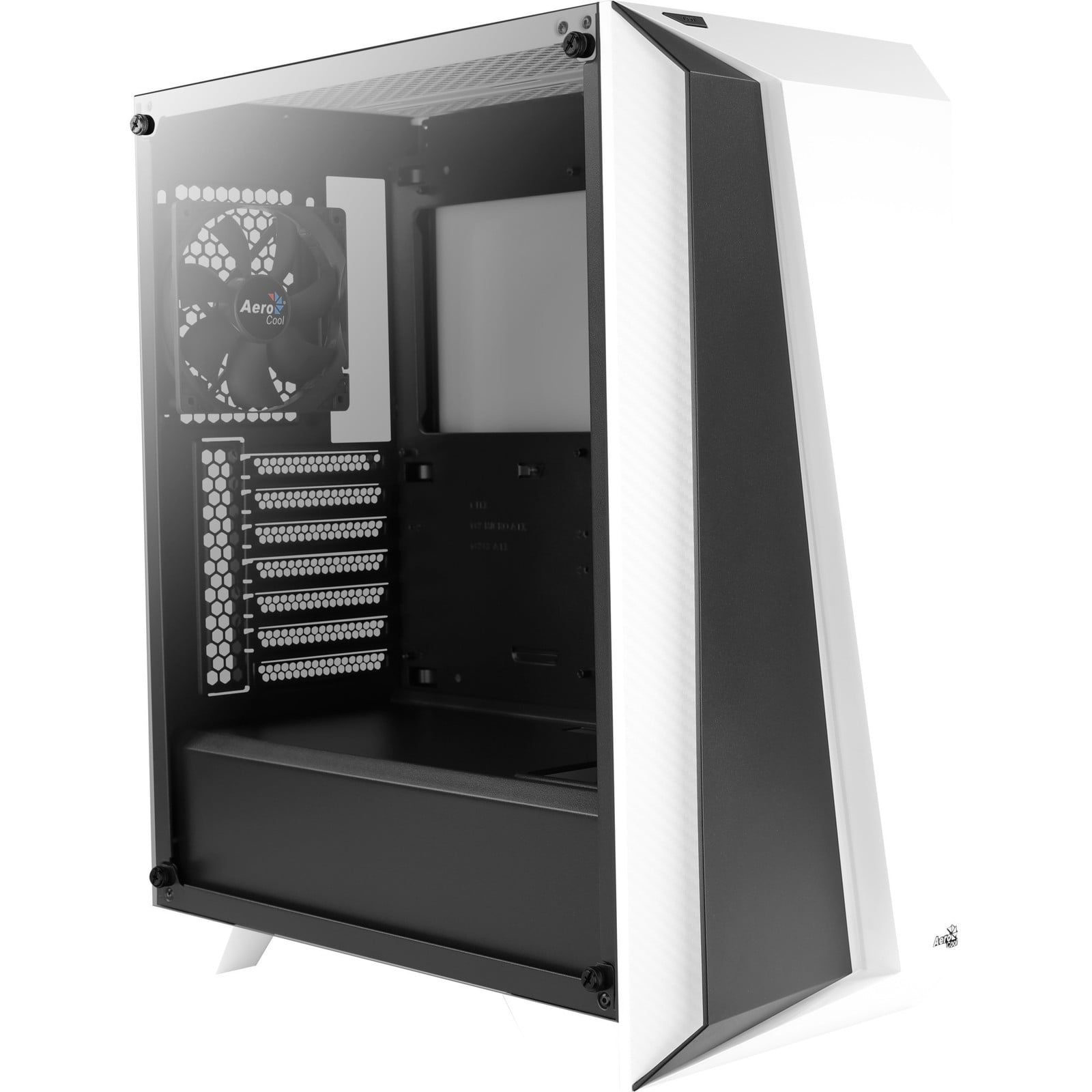 Aerocool Cylon Pro behuizing wit/zwart met gehard glas