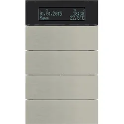 Berker 75664593 Tastsensor 4fach mit Temperaturregler und Display B.IQ Edelstahl Rostfrei