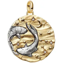 Pandora 765005C01 Medaillon-Charm Anhänger XL Sternzeichen Fische
