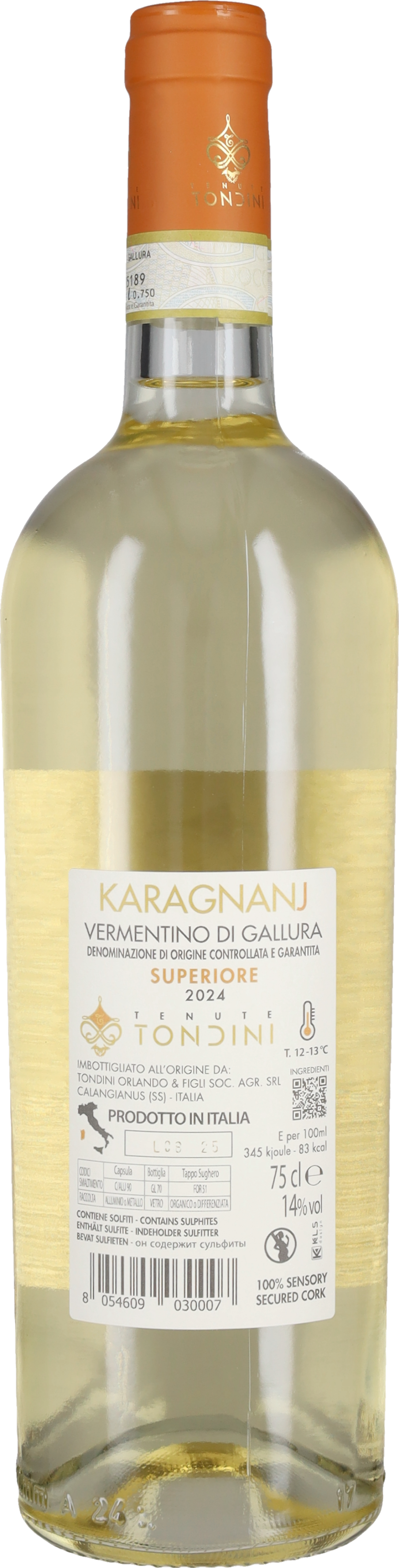 Vermentino di Gallura 'Karagnanj' Tondini 2025