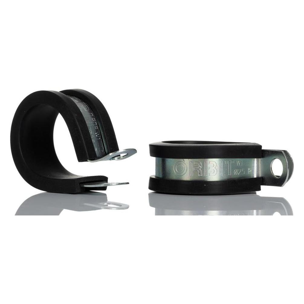 RS PRO Weichstahl Kabelschelle mit EPDM-Gummi, Zin (2538543)