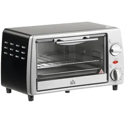 HOMCOM - Minibackofen - 36,5L x 26B x 22H cm - silber