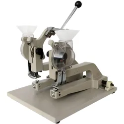 Doppel-Ös-Maschine M165D für Metallösen 24 und 25 – Manuelle Bedienung, mit Magazin und automatische Ösenzuführung, Verstellbarer Ösabstand 80-130 mm, Eisen, PVC, Gummi, grau