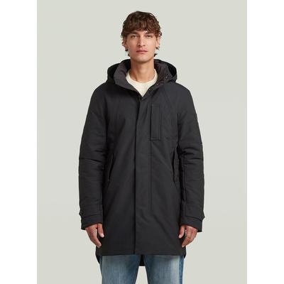 Outdoorjacke G-STAR "Utility Lightweight Steppmantel", Herren, Gr. XL, schwarz (dk schwarz), Obermaterial: 54% Elastomultiester, 46% Polyester, Jacken Outdoorjacke