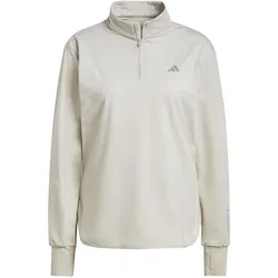 Adidas, Damen, Sportshirt, Techfit Warm Halfzip Sweatshirt Damen (S), Beige, Grau, S