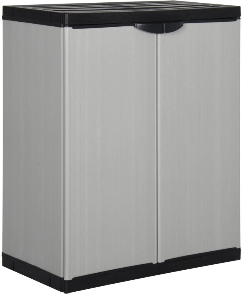 WFX Utility Plastic Single Storage Cabinet ( 85cm H x 68cm W x 40cm D) Black;Gray 85cm H X 68cm W X 40cm D