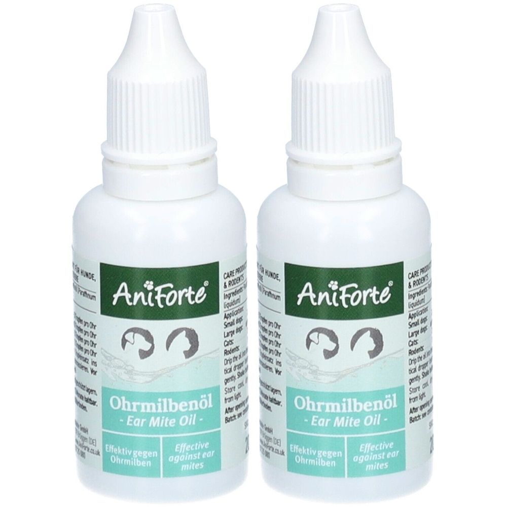 AniForte Ohrmilbenöl x2 2x20 ml Ohrentropfen