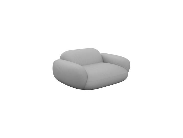 Design Echtleder Loungesessel „PONSA“ Echtleder Light Grey BLOOMINGLOFT Collection