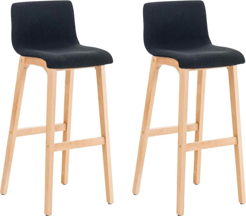 BellaFurn Set van 2 barkrukken - Zwart