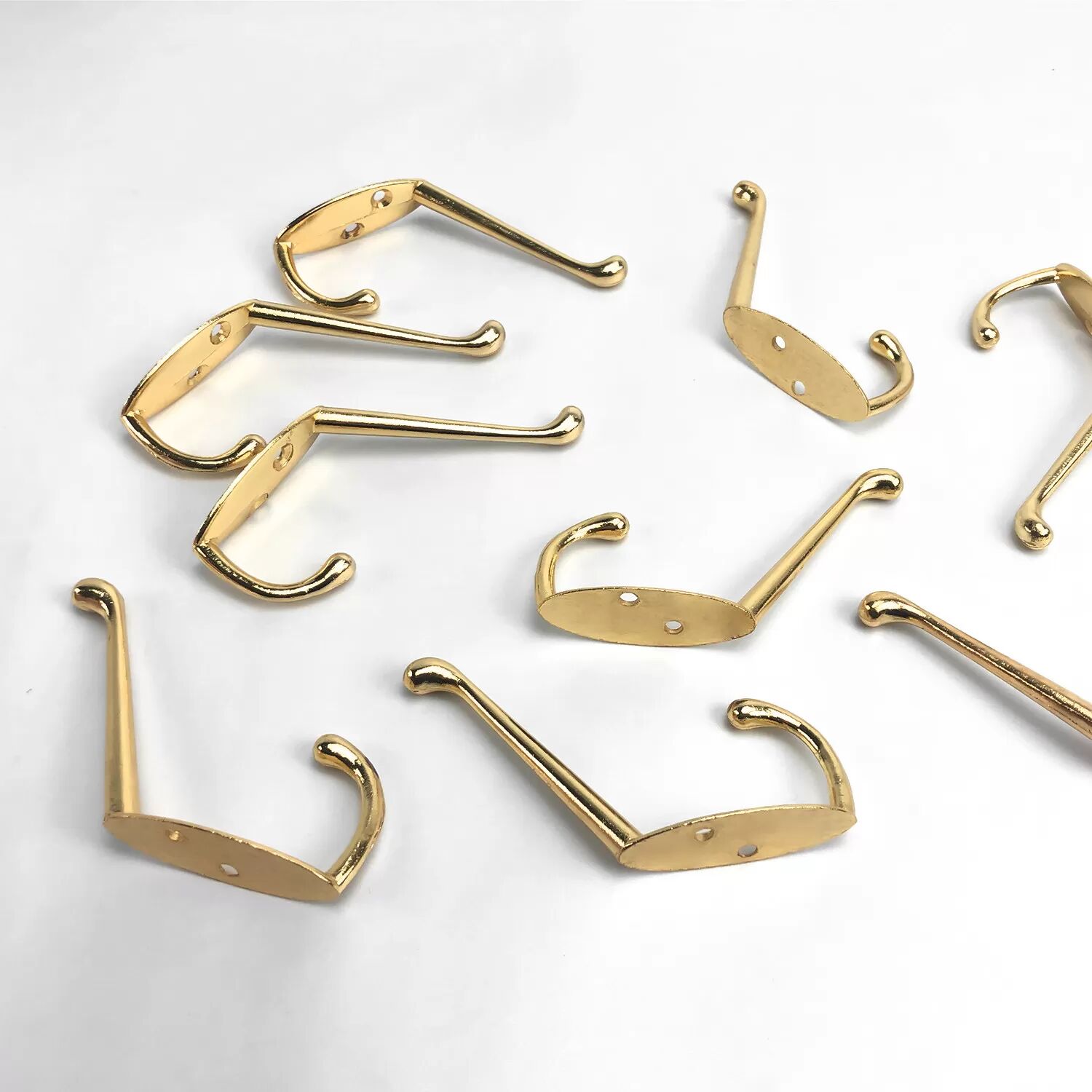 INF 9er-Pack Metallhaken zur Wandmontage, Doppelstift
