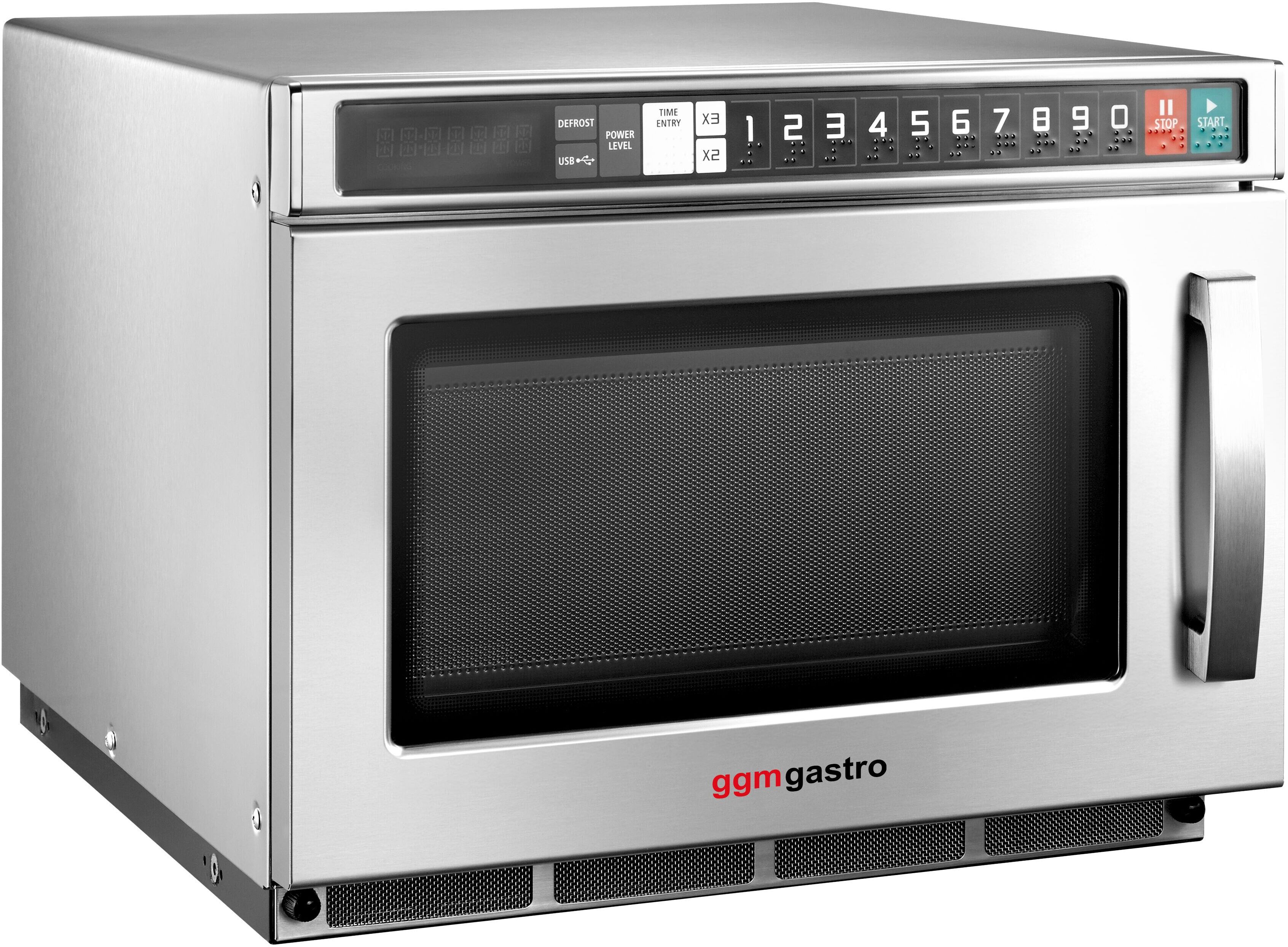 GGM Gastro Magnetron - 17l - 1,8kW - Digitaal zilver