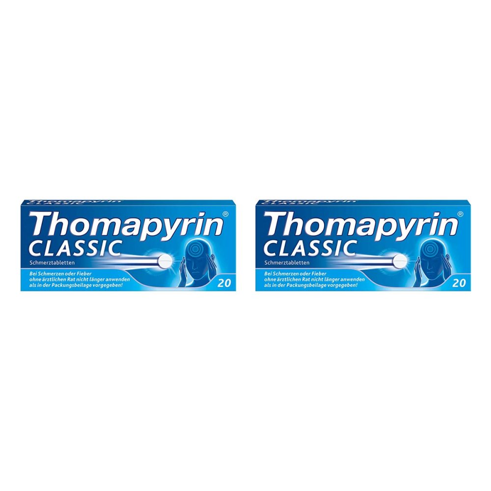 A. Nattermann & Cie GmbH Thomapyrin CLASSIC Schmerztabletten bei Kopfschmerzen Doppelpack 08100969