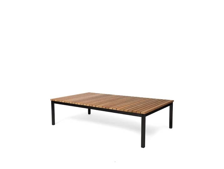 Skargaarden Häringe Couchtisch Teak, large, schwarzes Stahlgestell
