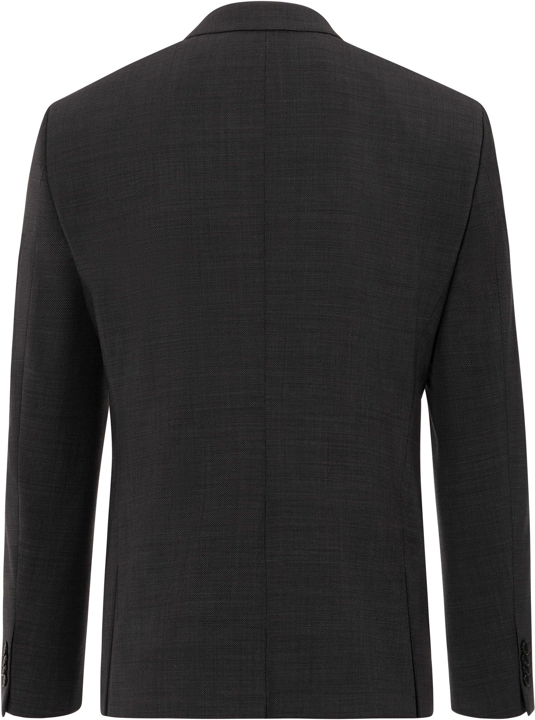 Anzugsakko BENVENUTO. "ROMEO", Herren, Gr. 46, grau (anthrazit), Obermaterial: 52% Polyester PES. 43% Wolle WO. 5% Elasthan EL. Futter: 50% Acetat CA. 50% Viskose CV. 50% Acetat CA. 50% Viskose CV., meliert, modern fit, V-Ausschnitt, Sakkos Anzugsakko, mi