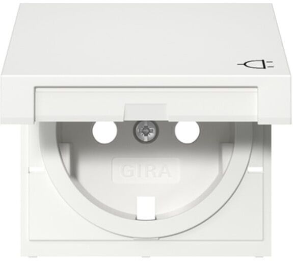 Gira Abdeckung SCHUKO-Steckdose 492203 Reinweiß glänzend)