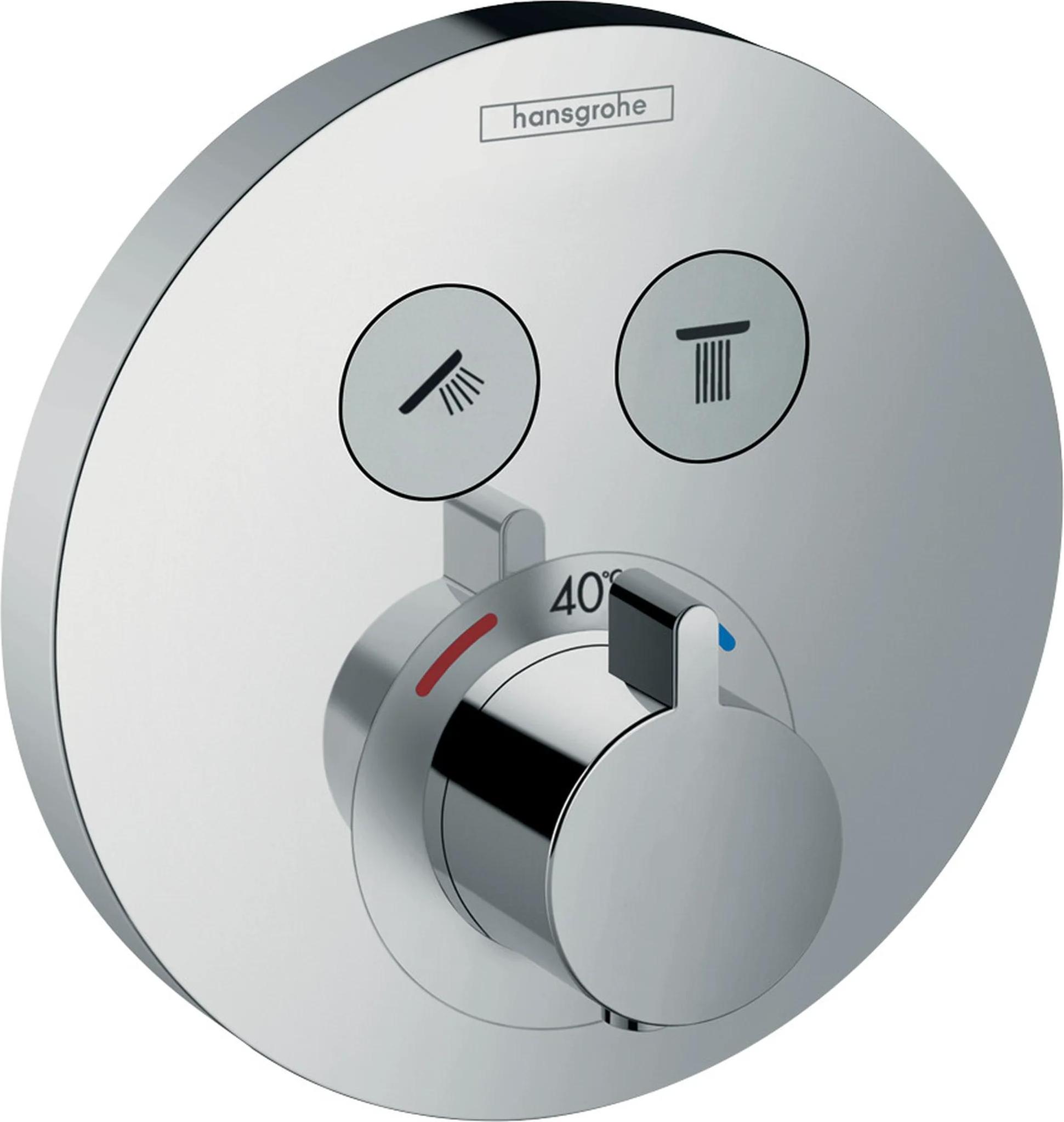 Hansgrohe Thermostat Unterputz ShowerSelect S Fertigset 2 Verbraucher Chrom