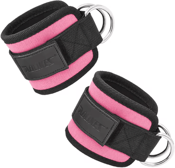 Inspire Picks AOLIKES Adjustable Ankle Wrist Cuffs For Cable Machine Glute Kickbacks & Leg Workouts 1pair Rose