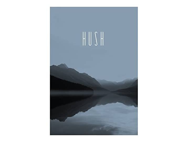 Komar Peinture murale Word Lake Hush Steel - Taille : 50 x 70 cm Sans cadre - Pure Boutique