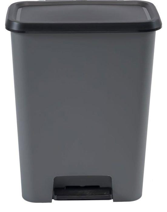 Curver Compatta Duo Pedaalemmer, 23 liter + 23 liter, antracietgrijs