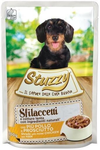 Stuzy Cane Stuzzy Cane Sfilaccetti Busta Adulto Pollo & Prosciutto 100 Gr