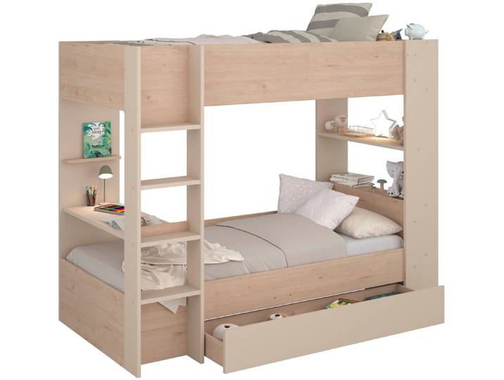 Parisot Etagenbett Oasis 1 (Set), 4 Stellvarianten möglich, incl. 2 x Matratzenauflagen
