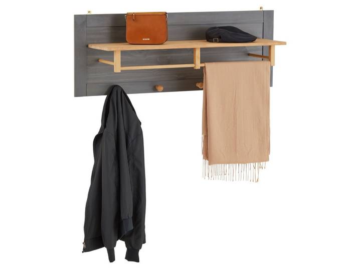 WANDGARDEROBE BOLTON anthrazit/braun