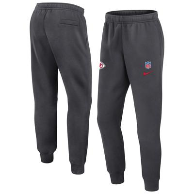 Jogginghose NIKE "Nike Jogginghose Kansas City Chief Nike Club Fleece Team Issue", Damen, Gr. XL, US-Größen, grau, Sweatware, 80% Baumwolle, 20% Polyester, Hosen Jogginghose