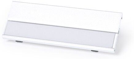 Porte-badge personnalisé Badge Bindel aluminium blanc