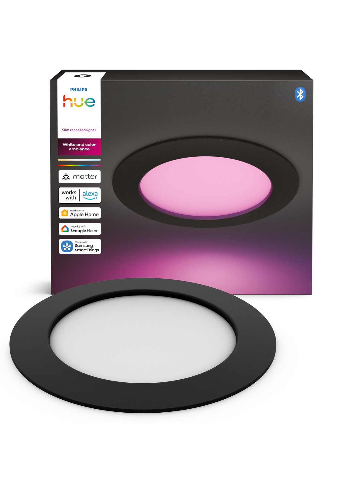Philips Hue Slim recessed spotlight 117 mm Black