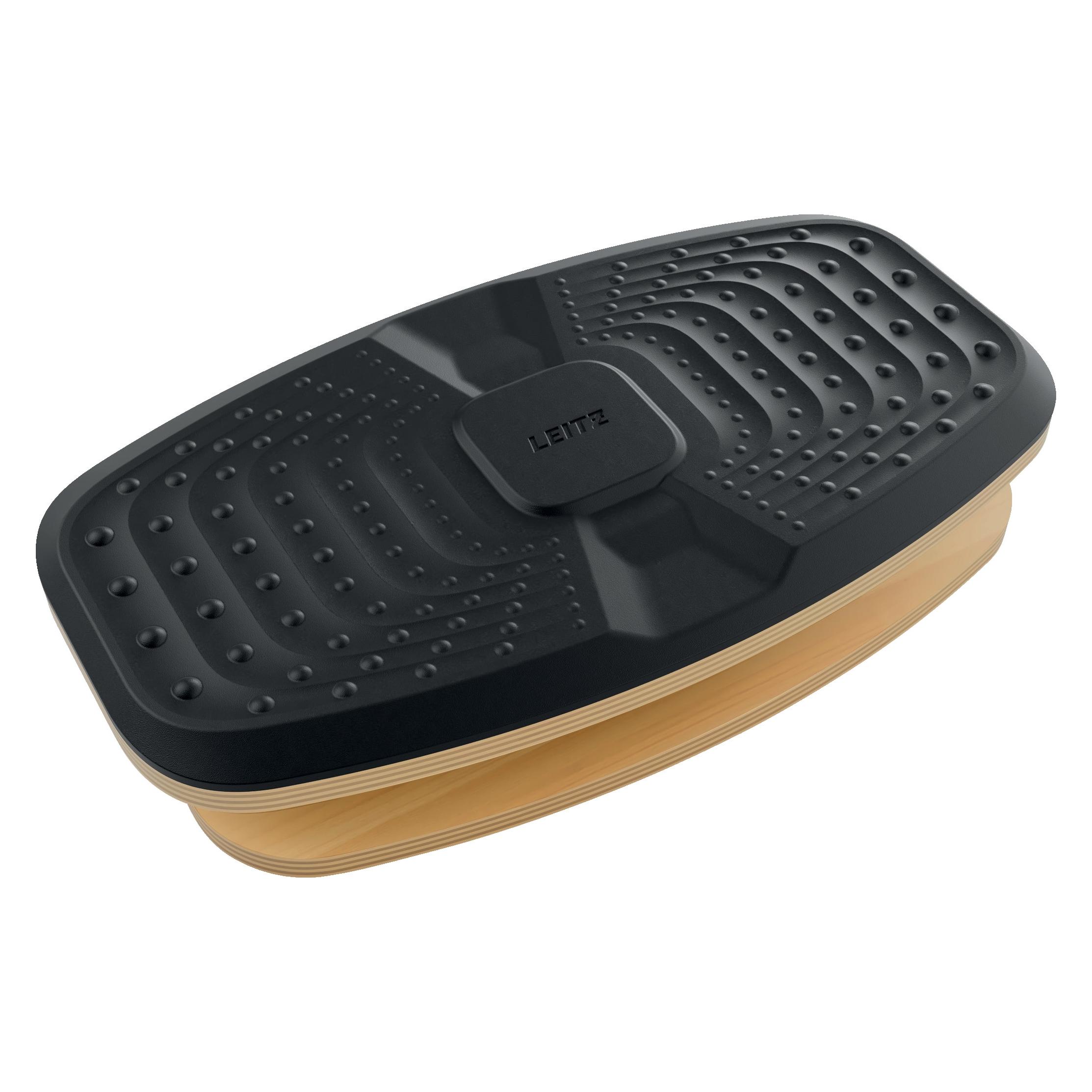 Leitz Ergo 360 Active Balance-Board braune Holzbasis, schwarz 48,0 x 27,0 x 9,0 cm (66440089)