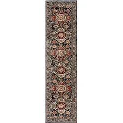 TEPPICH Hochflor GLAZERT in Blau, im Berber-Stil, 66 x 300 cm
